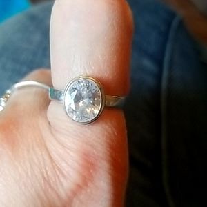 Cz ring silver setting